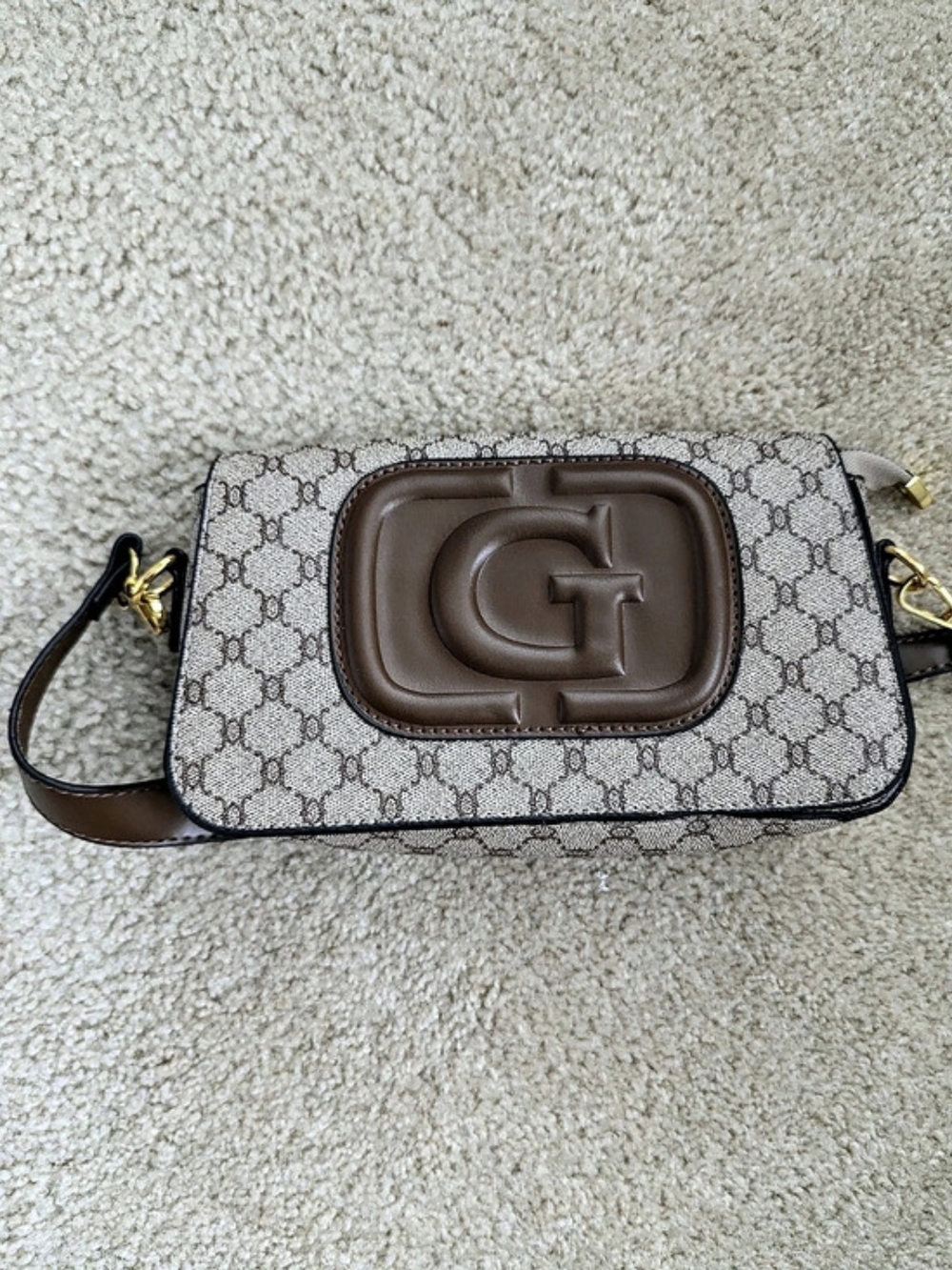 G Monogram Brown Crossbody Bag
